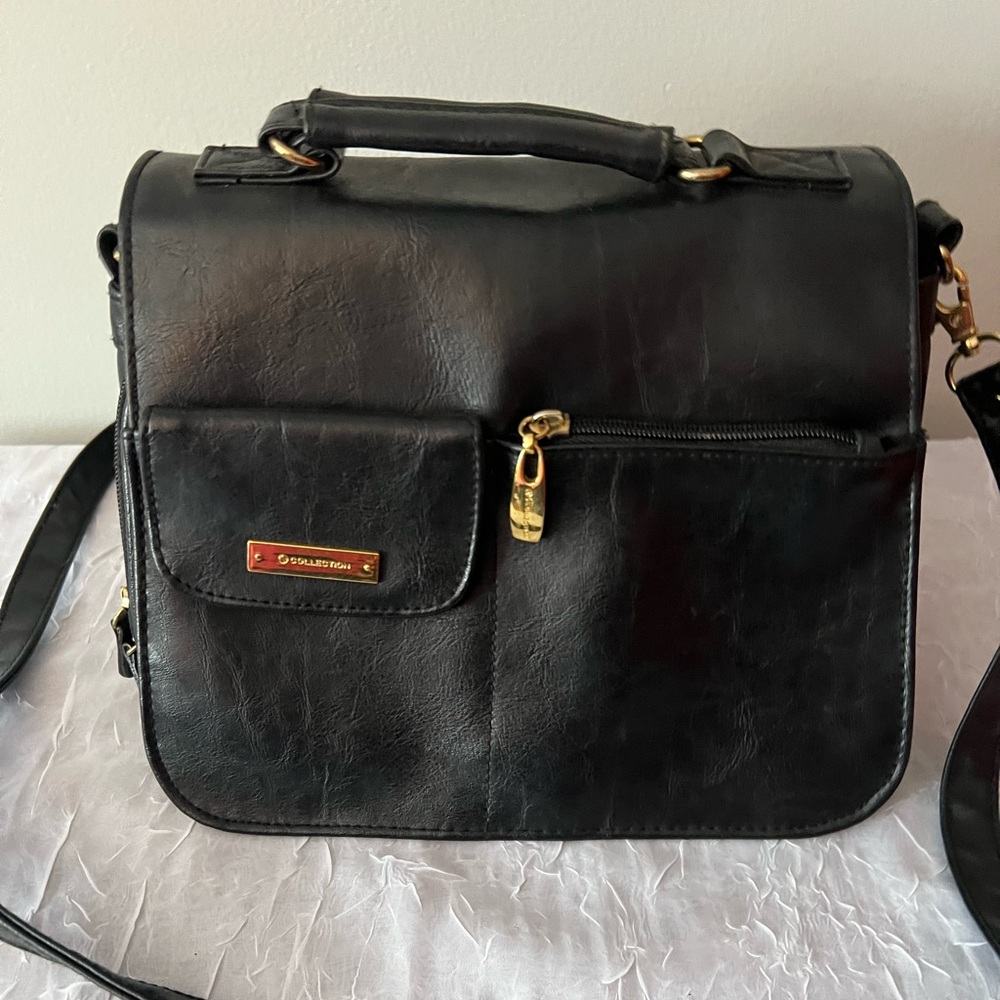 Black Woman’s Crossbody Messenger bag spacious compartments